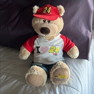 Jeff Gordon outfit/Red and White Racing Teddy Bear